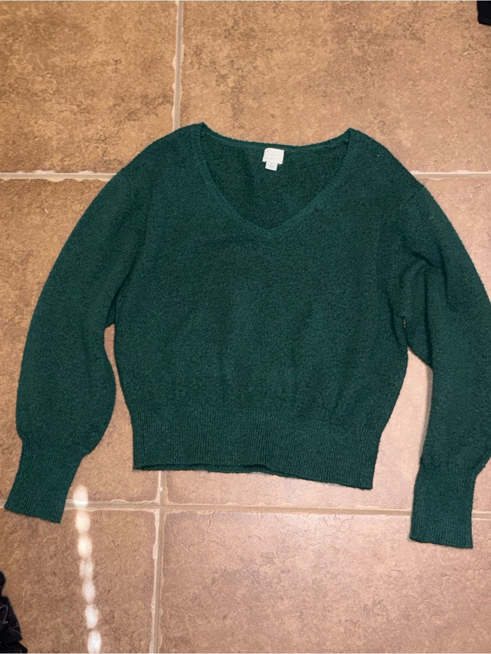 Target Women's Deep Green V-Neck Sweater